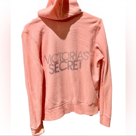 VSPINK BLING CORAL ZIP HOODIE 🥰🌺GUC - Picture 1 of 5
